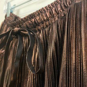 (NWOT) MODCLOTH Glitz the Best Metallic Bronze Midi Skirt